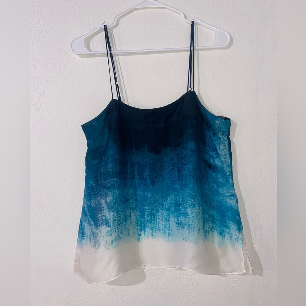 Halston Heritage Watercolor Spaghetti Strap Top | Size: M